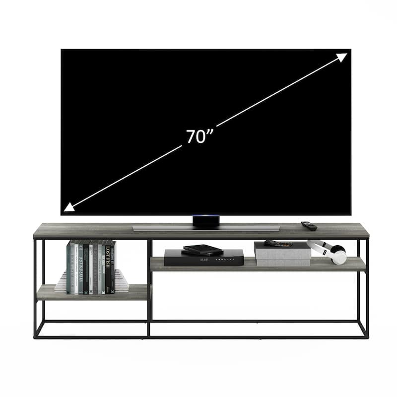 Furinno Moretti Modern Lifestyle TV Stand for TV up to 78 Inch, Columbia Walnut