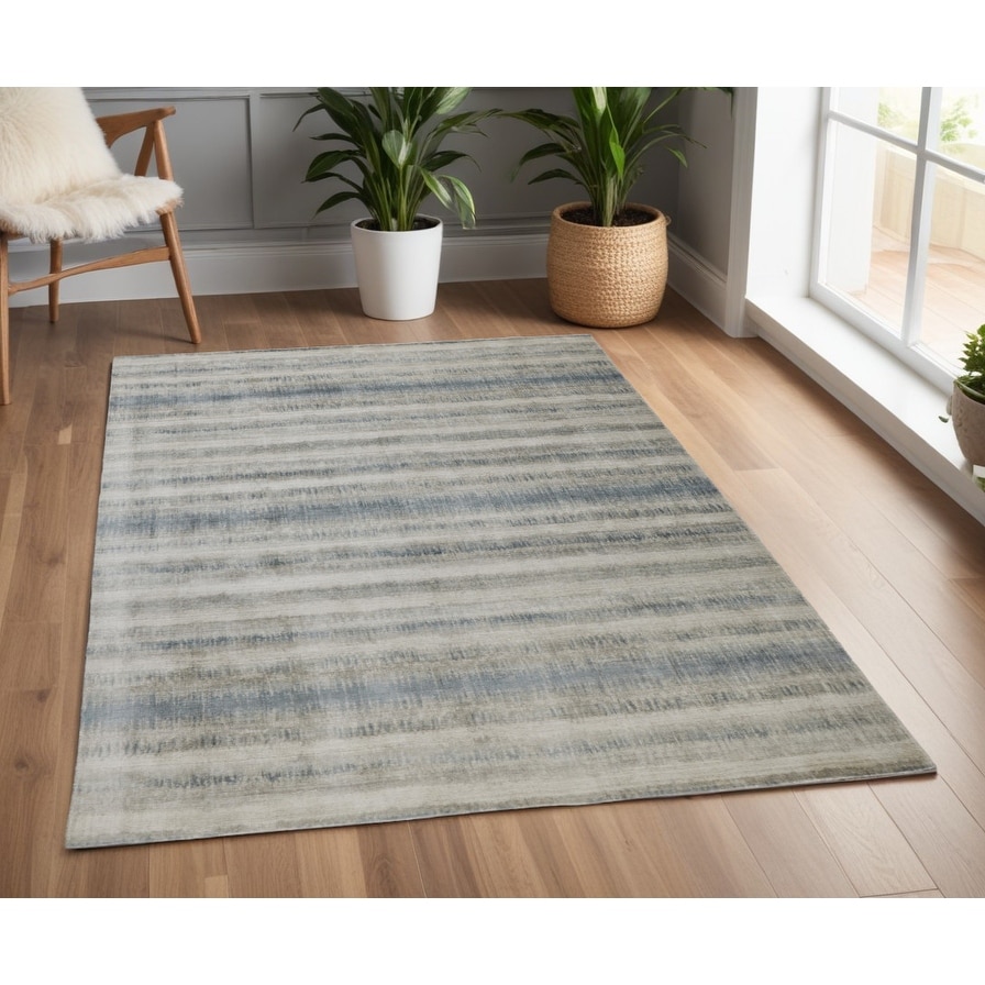 Beja Wihet Abstract Modern Woven Durable Area Rug By HomeRoots