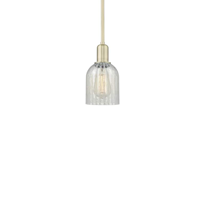Innovations Lighting 716-1S-10-5 Caledonia Pendant Caledonia 5" Wide - Antique Brass / Mouchette