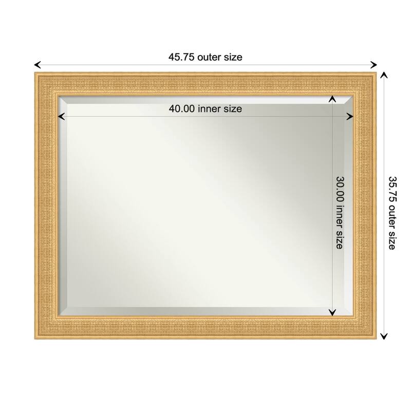 Trellis Beveled Wood Framed Wall Mirror - Trellis Gold - Glass Size 40x30