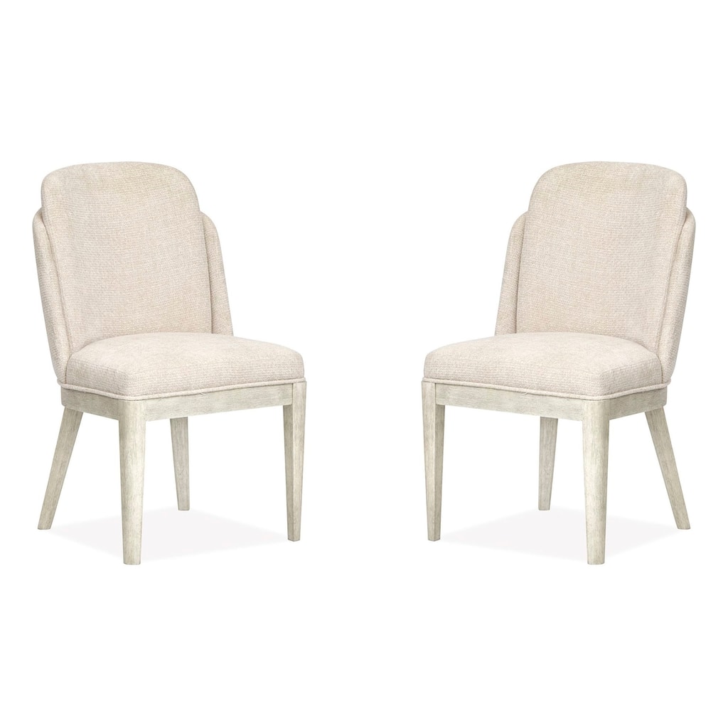Magnussen Home Lorelei Misty Cloud Upholstered Host Chair Two Pack - 20.38''W x 24.75''D x 34.75''H