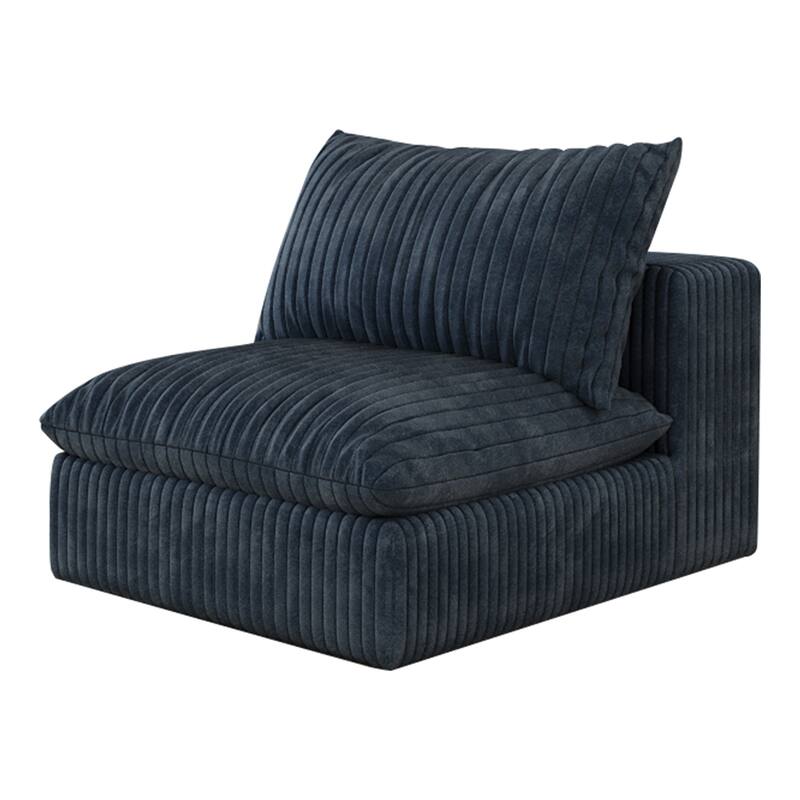 Corduroy Deep Seat Modular Sofa with Removable Down Fill Cushions