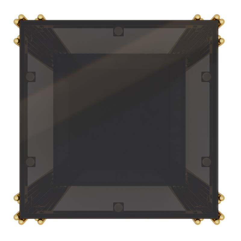 Glass Coffee Table Set of 3, Includes 1 Coffee Table & 2 End Tables, Luxury Living Room Table Set with Glass Top and Lower Shelf