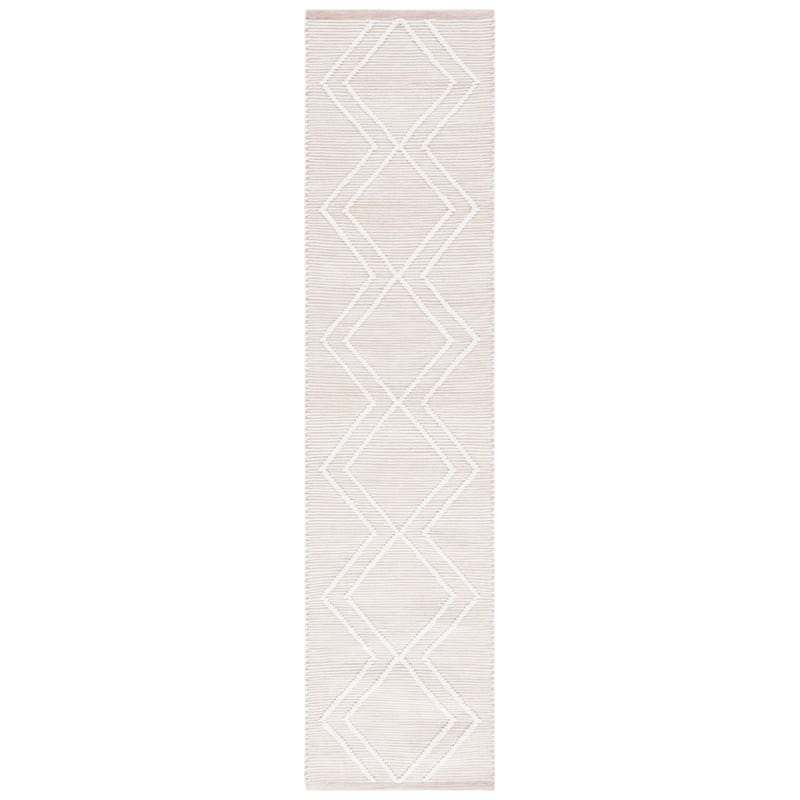SAFAVIEH Handmade Kilim Ljudmilla Moroccan Boho Rug - 2'3" x 9' Runner - Natural/Ivory