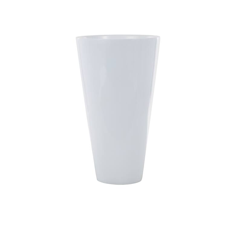 White Fiberglass Minimalistic Decorative Vase