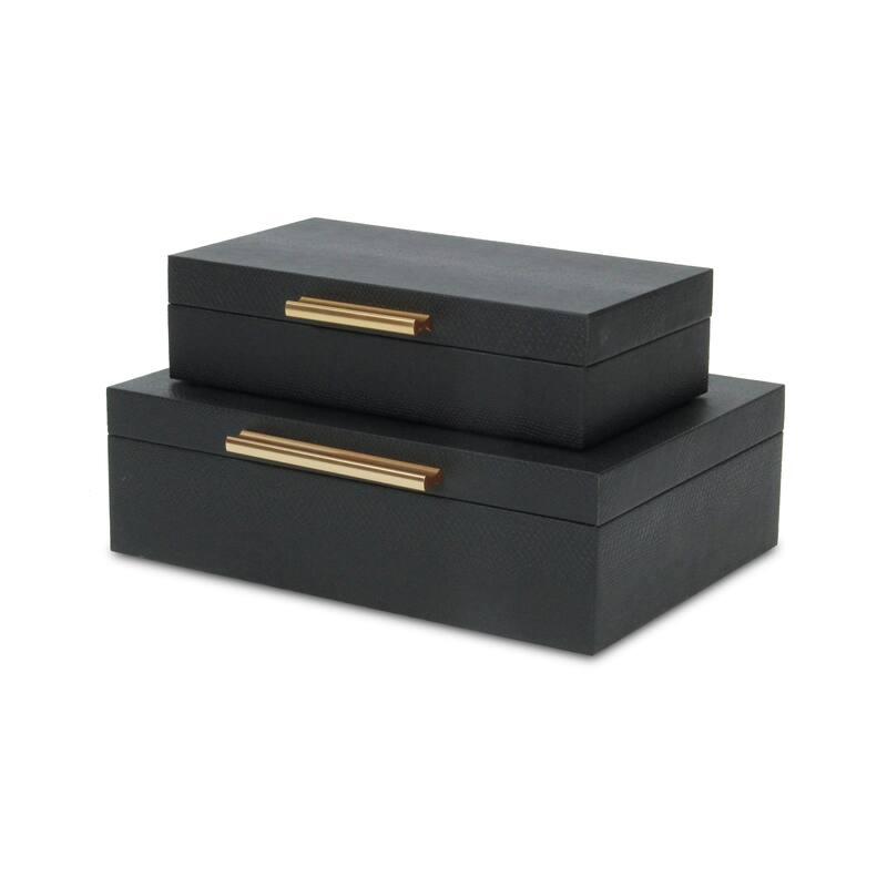 Lusan Black Vinyl Decorative Box Set