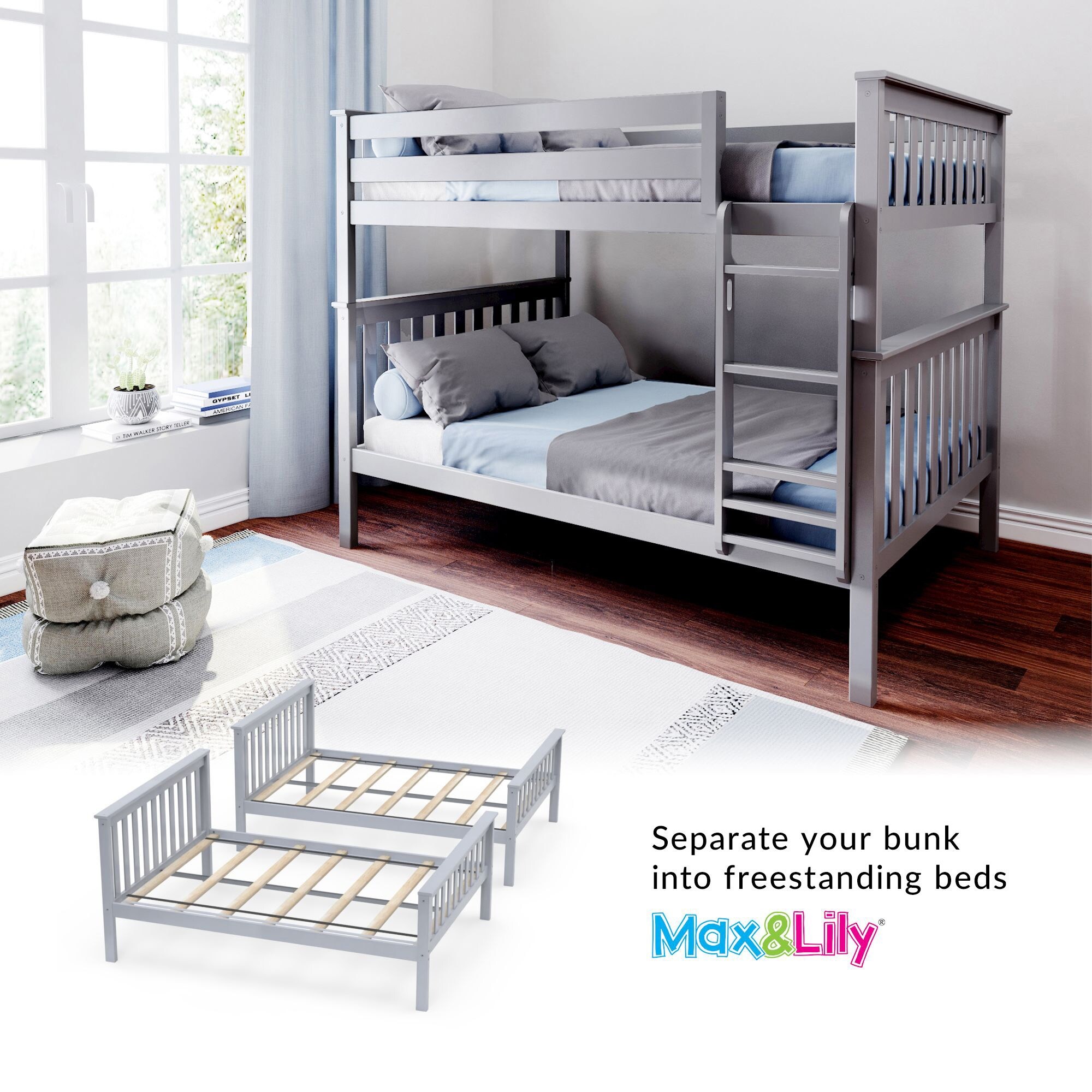 Max and lily twin over full bunk bed cheap