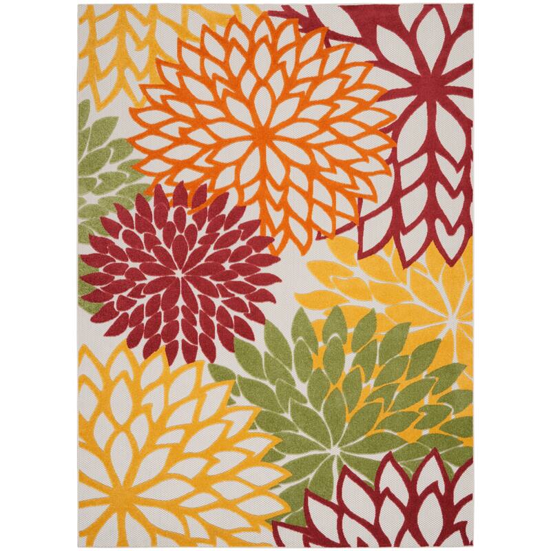 Nourison Aloha Floral Modern Indoor/Outdoor Area Rug
