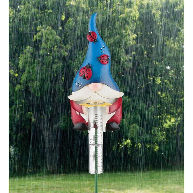 Gnome Rain Gauge - Ladybug