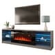 preview thumbnail 14 of 18, Strick & Bolton Amsden Electric Fireplace TV Stand