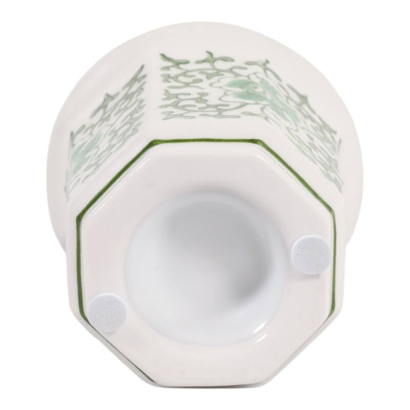 Modern Chinoiserie Ceramic Candle - Plumeria Scented - 4.0"