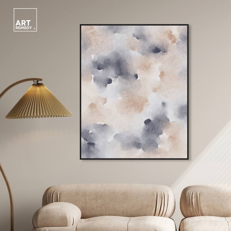 Art Remedy Fluff And Cotton Framed Watercolor Boho Abstracts
