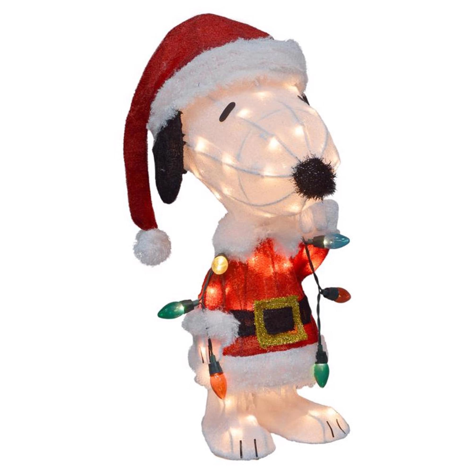 Peanuts Clear Christmas Snoopy 2 ft. Yard Decor - Red