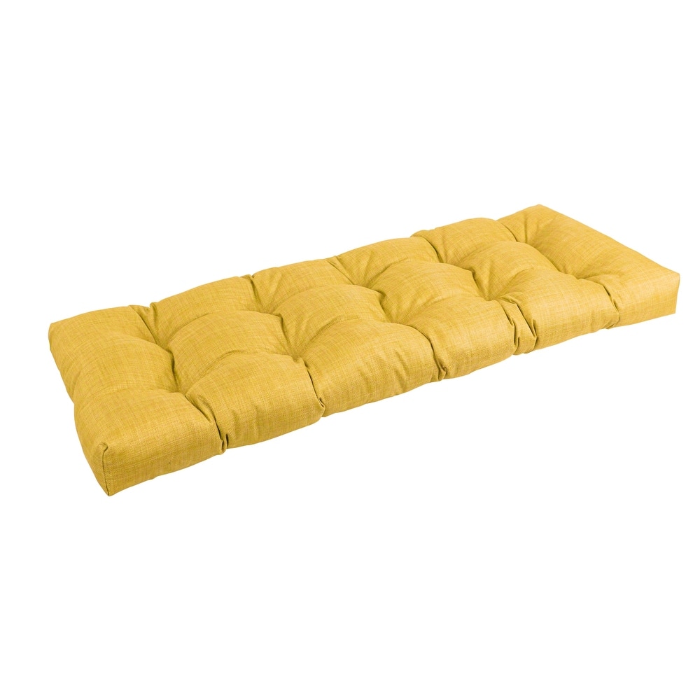 Tufted Indoor/Outdoor Bench Cushion (Multiple widths from 46 to 60 inch)