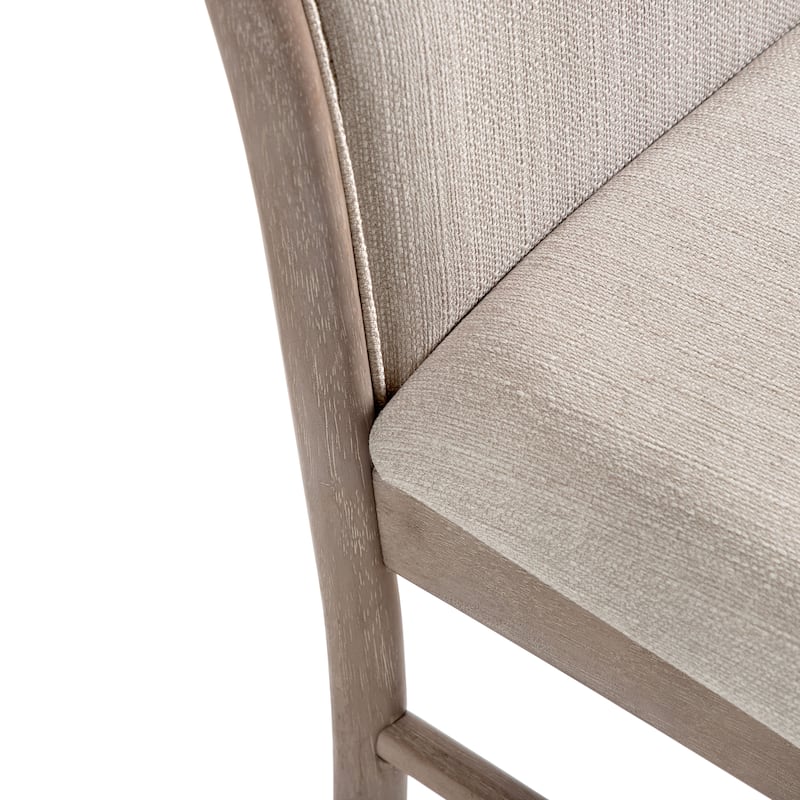 Furniture of America Barbesh Modern Natural Ash Wood Upholstered Side Chair (Set of 2)