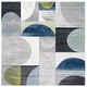 preview thumbnail 4 of 11, SAFAVIEH Hollywood Jutta Mid-Century Modern Abstract Rug 4' x 4' Square - Grey/Blue