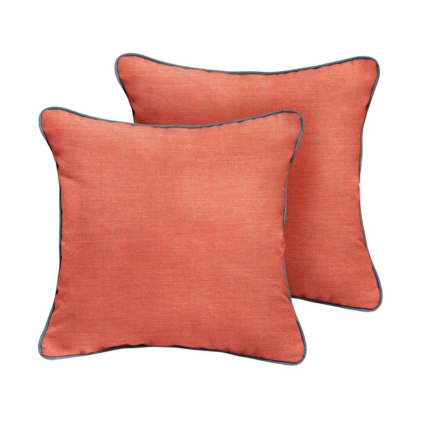 Sunbrella Cast Coral Spectrum Denim Indoor Outdoor Pillow Set