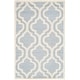preview thumbnail 27 of 187, SAFAVIEH Handmade Cambridge Loretto Modern Moroccan Wool Rug 2'6" x 4' - Light Blue/Ivory