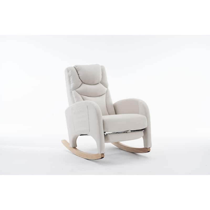 Rocking Chair With Adjustable Footrest