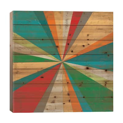 Carnival Lights II Print On Wood by June Erica Vess - Multi-Color