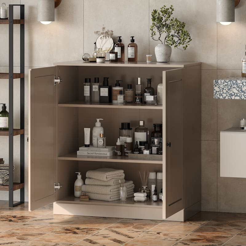 Palace Imports 100% Solid Wood 32" Bathroom Cabinet with Solid Doors and Adjustable Shelves