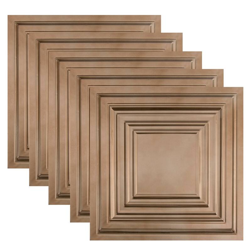 Great Lakes Tin Detroit Lay-in Ceiling Tile - Champagne - 2 x 2