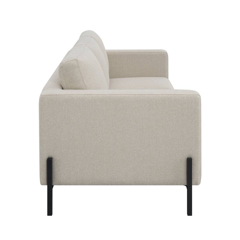 Upholstered Track Arms Sofa with Metal Legs