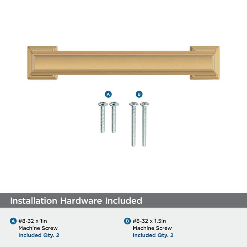 Appoint 3-3/4 in (96 mm) Center-to-Center Champagne Bronze Cabinet Pull - 3.75