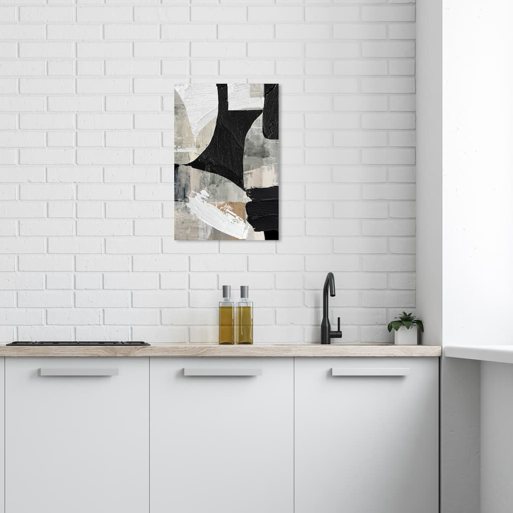 Wynwood Studio Canvas Abstract Living Room Style Black and Modern & Contemporary Wall Art Canvas Print