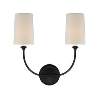 Libby Langdon for Crystorama Sylvan 2-light Dark Bronze Wall Sconce - 15.87'' W x 16'' H x 7'' D