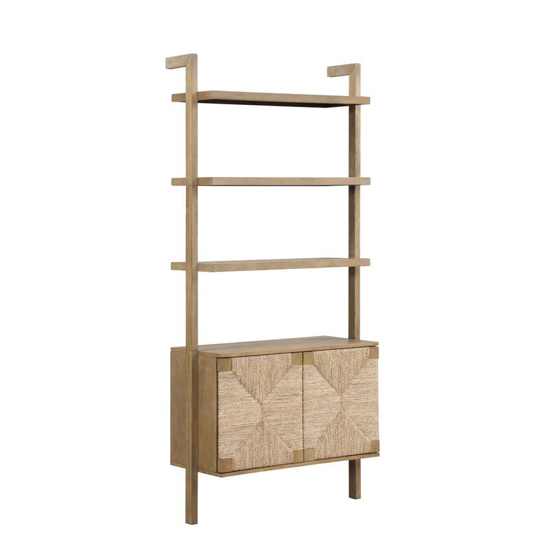 Nathan James Theo Open Shelf Industrial Bookcase with Drawers or Cabinets