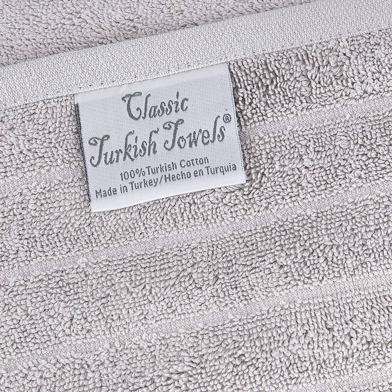 Classic Turkish Towels 100% Turkish Cotton Bath Sheets Plush Ribbed 3 Piece 40x65" - 40x65