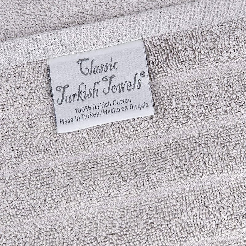 Classic Turkish Towels Plush Ribbed Cotton Luxurious Bath Sheets (Set of 3) 40x65" - 40x65
