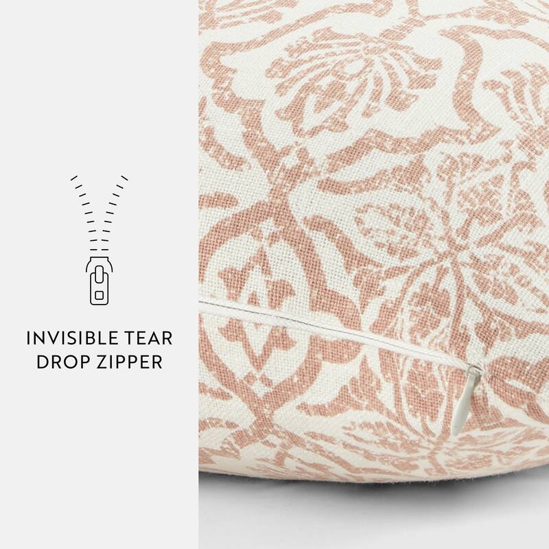 Elegant Patterns Cotton Decor Throw Pillow in Antique Floral