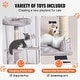 preview thumbnail 11 of 12, Cat Tree for Indoor Cats, 60.6" Cat Tower with Cat Condo, Sisal Scratching Post, Hammock, Top Perch, Jumping Platforms