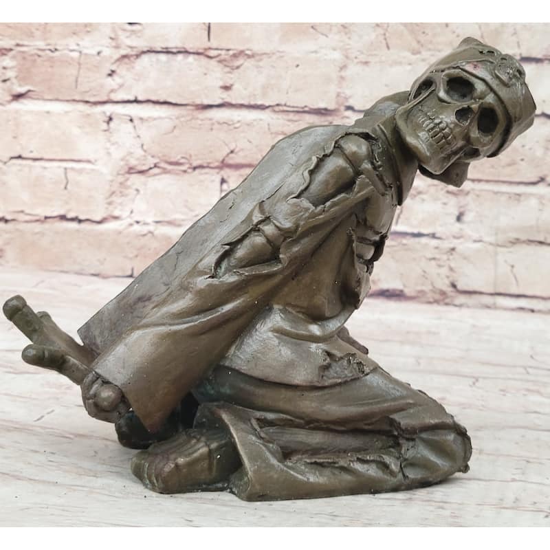 Art Deco Gothic Large Skeleton Skull Wine Holder Restaurant Bar Decor Decoration