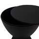 preview thumbnail 4 of 143, Boyd Round Side Table with Ribbed Design Base - Accent Hourglass End Table with Removable Lid for Living Room & Bedroom