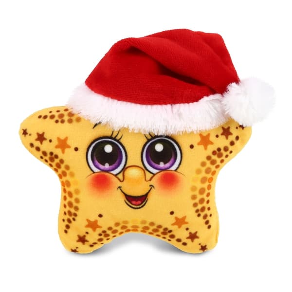 slide 2 of 6, DolliBu Santa Starfish Stuffed Animal Plush Toy with Santa Hat Outfit - 6.3 inches
