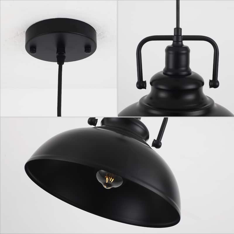1-Light Semi Flush Mount Chandelier, Dome Pendant for Dining Room Living Room Bedroom Kitchen