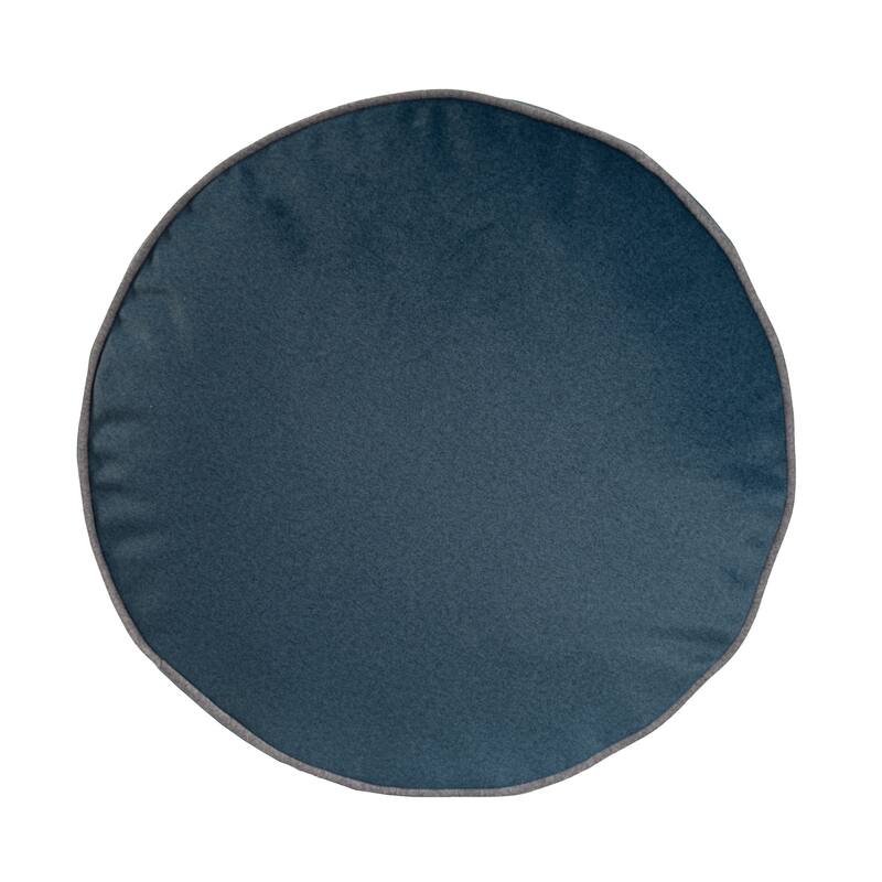 Qiviut Blue Tall Pouf