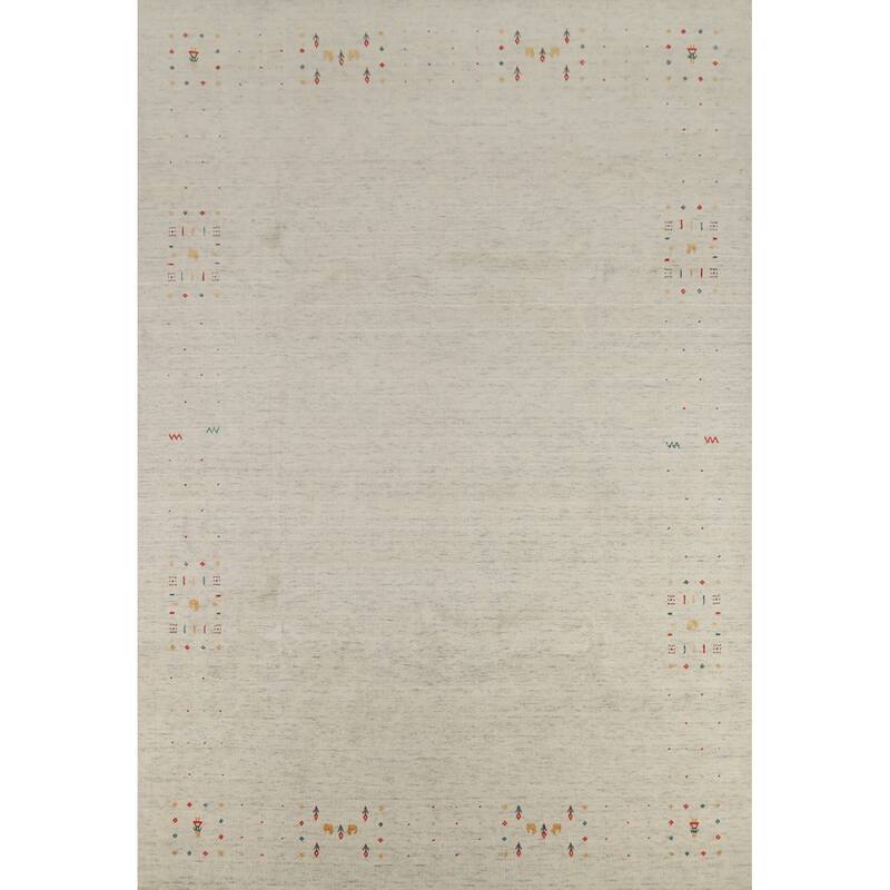 Tribal Gabbeh Area Rug Handmade Wool Carpet - 8'5"x 11'7"
