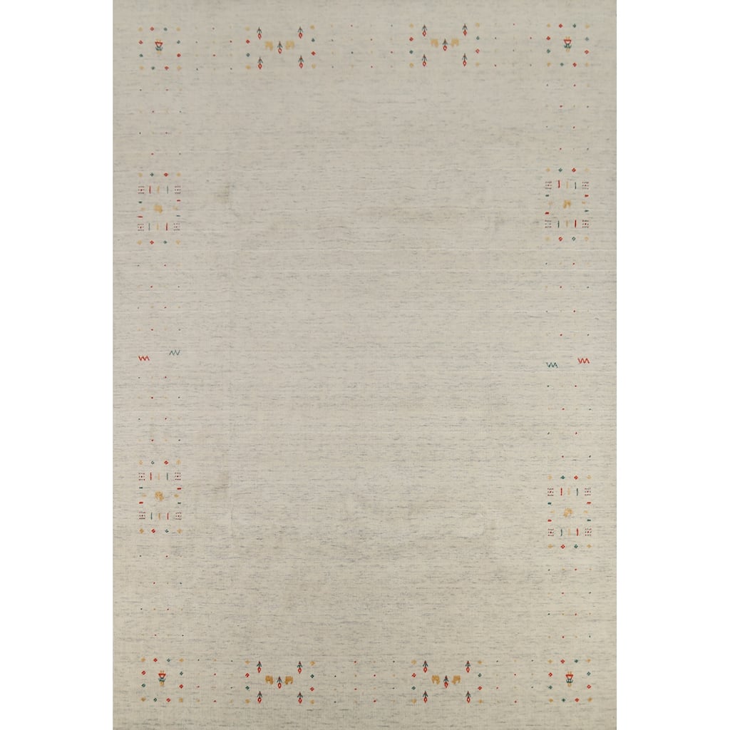 Tribal Gabbeh Area Rug Handmade Wool Carpet - 8'5"x 11'7"