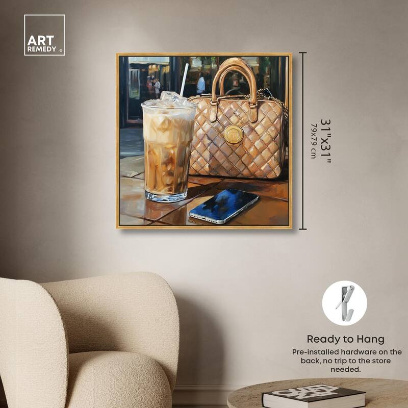 Out For Some Iced Coffee Canvas by Art Remedy