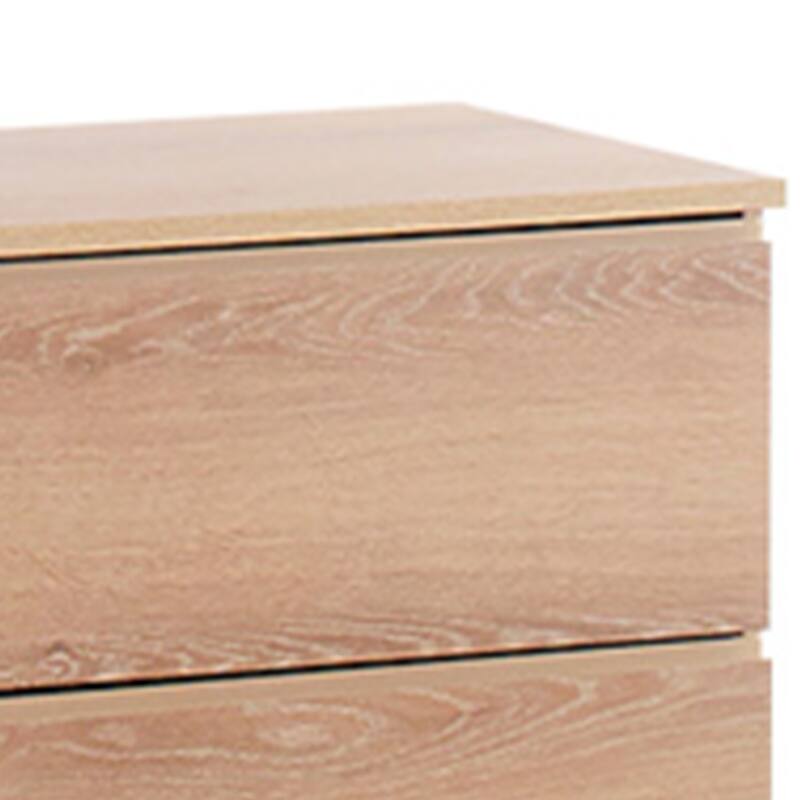 Vedz Dresser Unit with 2 Drawers, Modern Oak Brown Melamine Finish