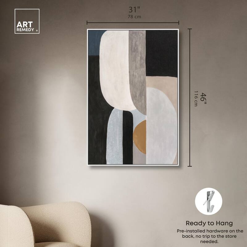 Interlocking Segments II Canvas by Art Remedy