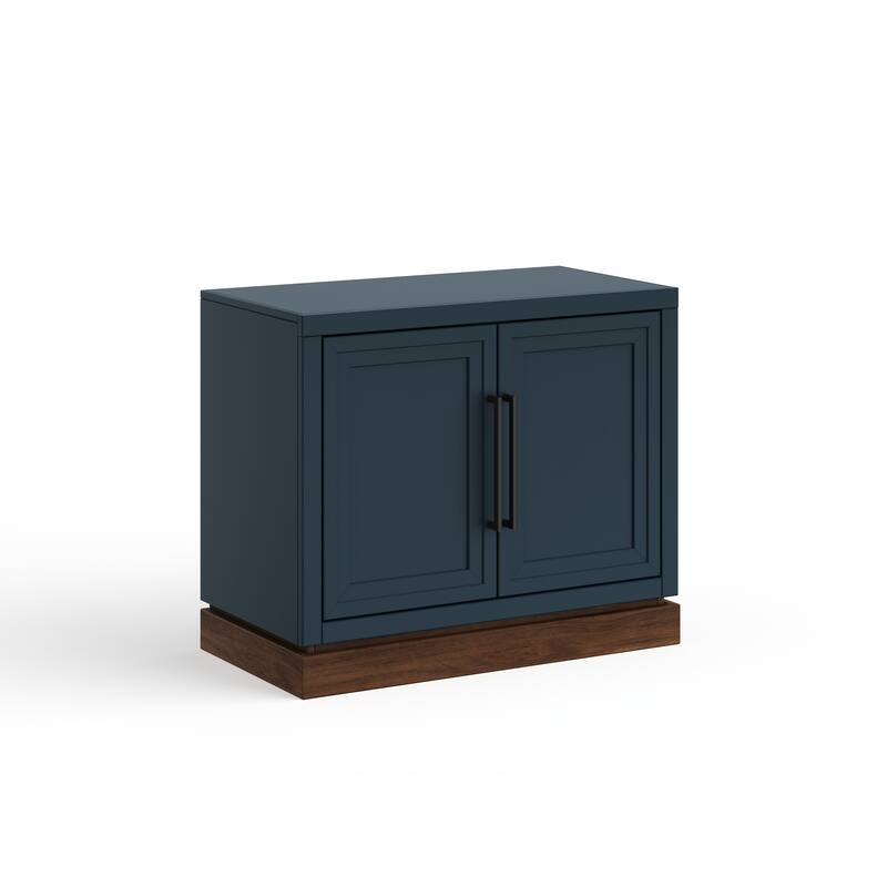 Bridgevine Home Nora Modular 2-Door Base Cabinet, No Assembly Required, Two-Tone Finish