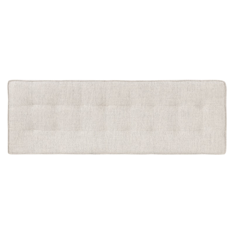 Poly & Bark Luca Fabric Bench - Tufted Seat with Solid Wood Legs
