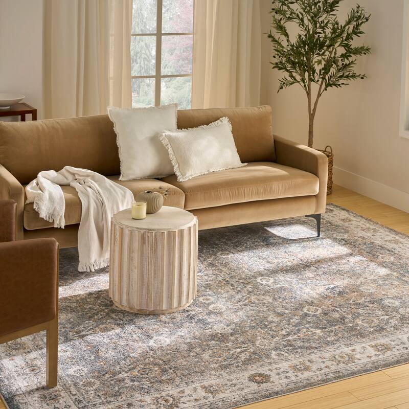 Nourison Astra Machine Washable Indoor only Persian Area Rug - 6' 7" x 9' - Ivory/Multicolor - Rectangle