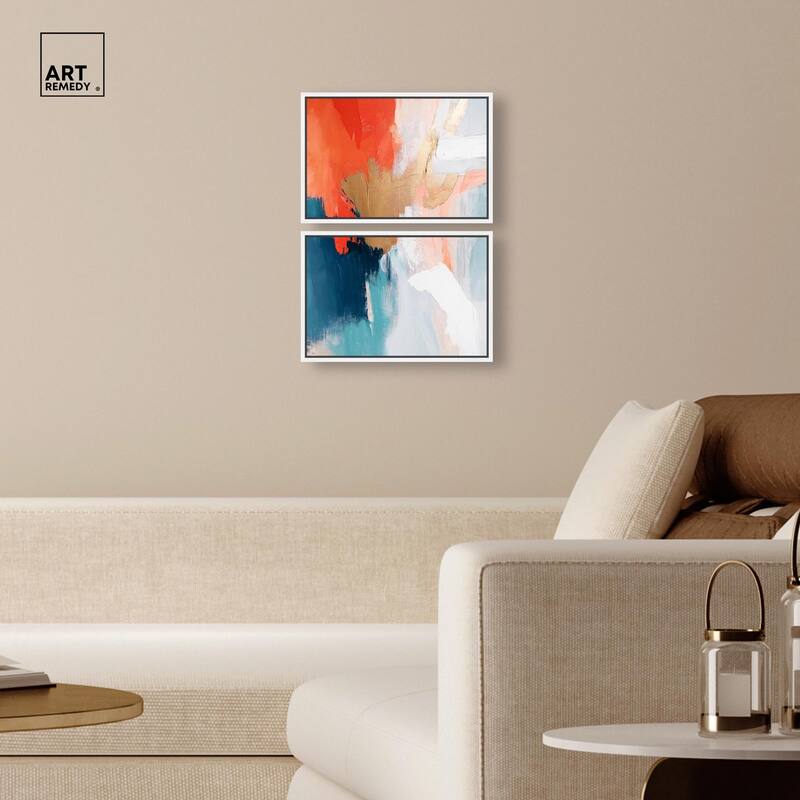 Orange Infusion I Canvas Set of 2 by Art Remedy
