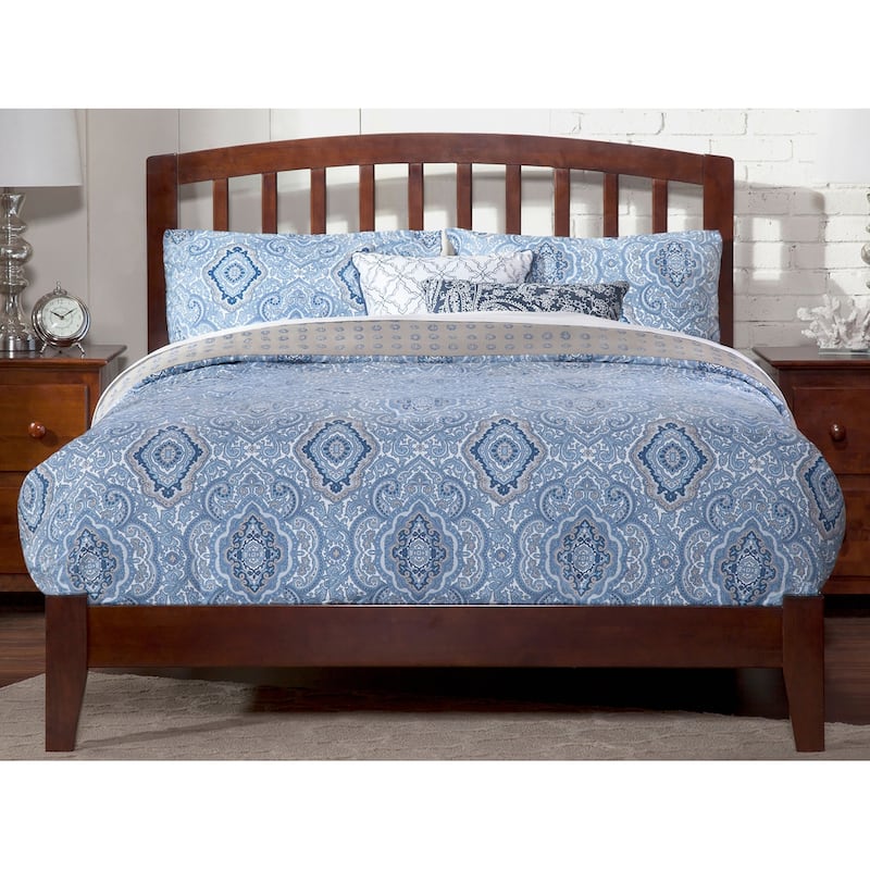 Richmond King Low Profile Wood Platform Bed in Walnut